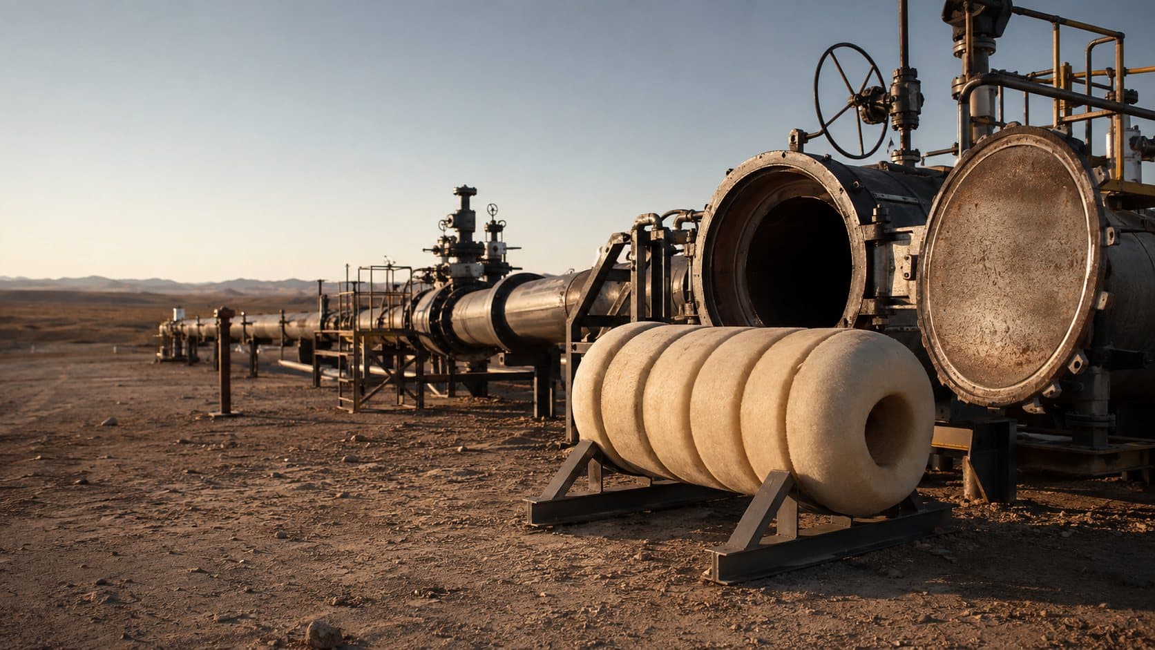 Pipeline pig launcher at a valve station